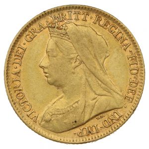 1895 Gold Half Sovereign - Victoria Old Head