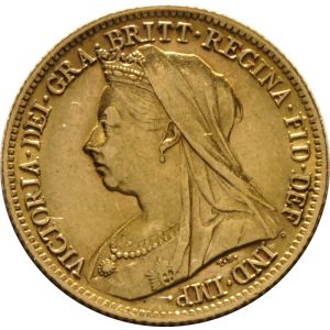 1899 Gold Half Sovereign - Victoria Old Head