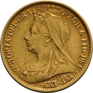 1901 Gold Half Sovereign - Victoria Old Head
