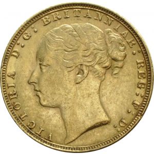 1871 Gold Sovereign - Victoria Young Head