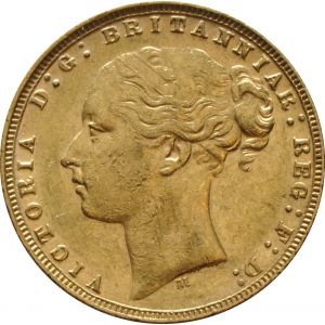 1877 Gold Sovereign - Victoria Young Head