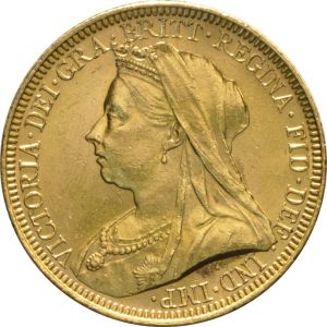 1895 Gold Sovereign - Victoria Old Head