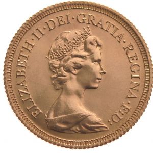 1976 Gold Sovereign - Elizabeth II Decimal head