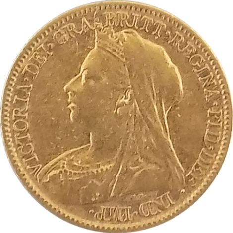 1900 Gold Half Sovereign - Victoria Old Head
