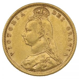 1892 Half Sovereign - Victoria Jubilee Head Shield Back