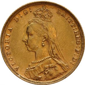 1890 Gold Sovereign - Victoria Jubilee Head