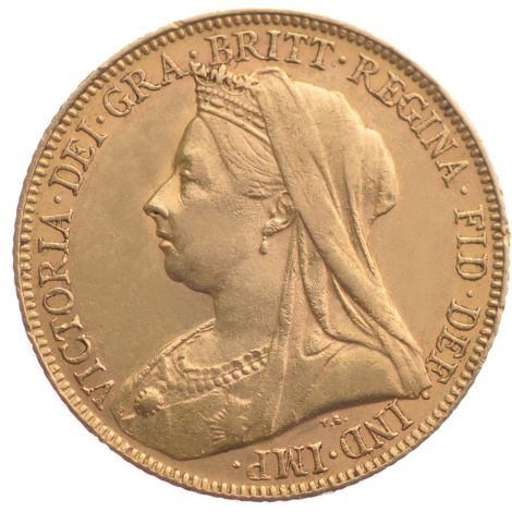 1893 Gold Sovereign - Victoria Old Head