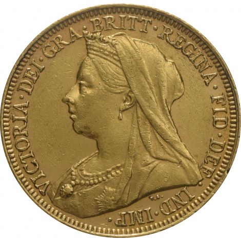 1896 Gold Half Sovereign - Victoria Old Head