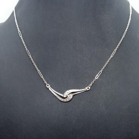 19.2ct  White Gold Necklace